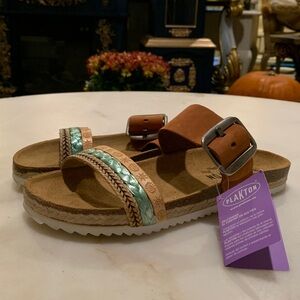 Plakton Suede Sandals Size 40/US 9.5